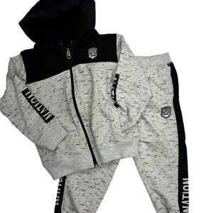 Parish Nation Zip Up Hoodie and Jogger Set (4T)